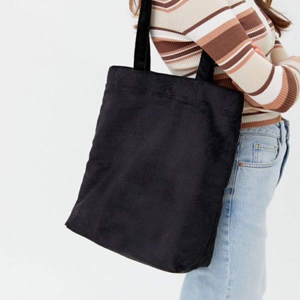 HANDMADE Corduroy Tote 👜 Bag Black